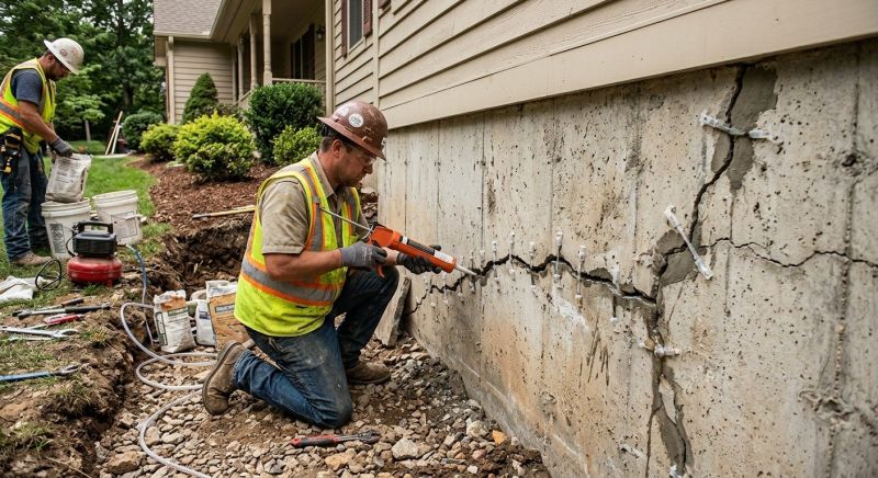 Cracked Foundation Repair in Maywood, NJ