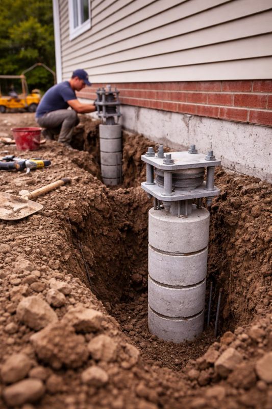 Helical Piers Installation in North Bergen, NJ