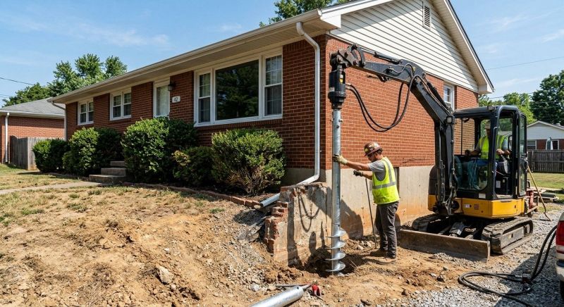 Helical Pile Installation in North Bergen, NJ