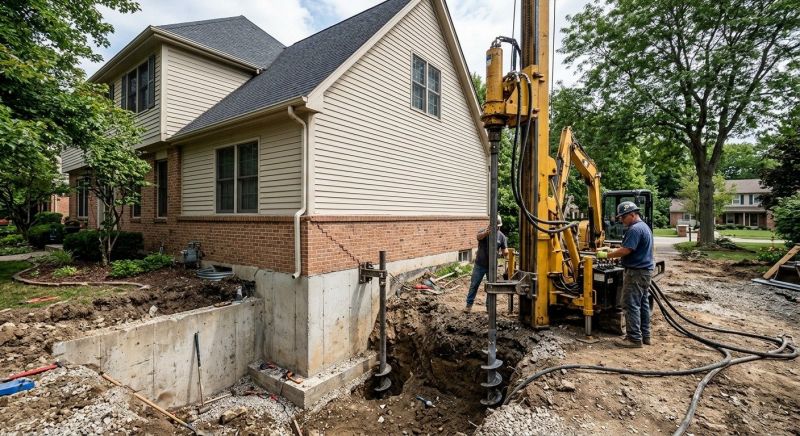 Helical Pile Installation in North Bergen, NJ